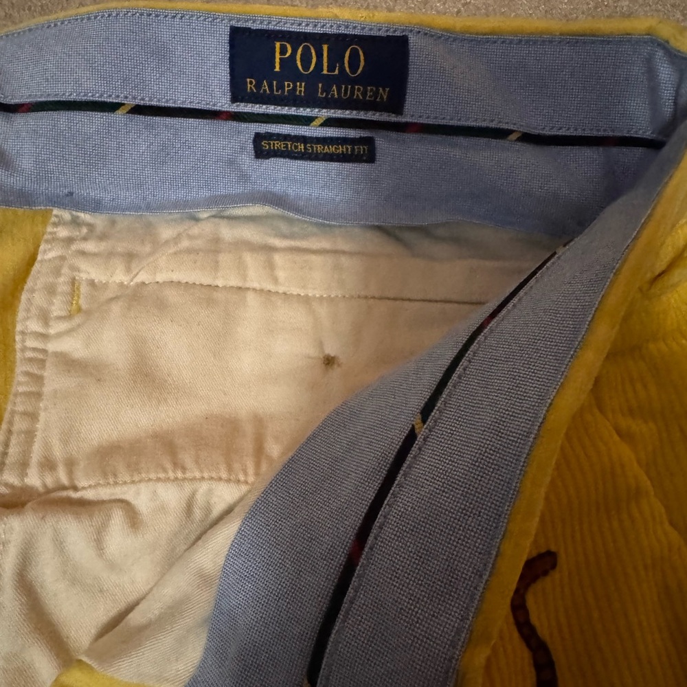 Polo by Ralph Lauren Men's Yellow Corduroy Pants